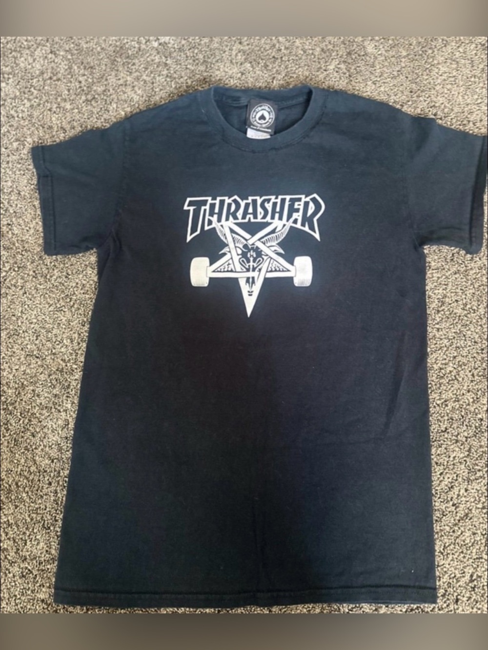 Thrasher Black Short Sleeve Tee Size Small 0243 - Picture 1 of 3